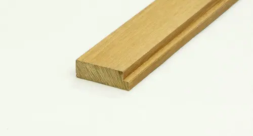 Teakliste med not 35x12mm, Lang. Pris/m
