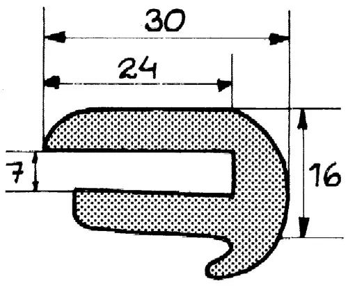 Rælingsliste RL8 12m
