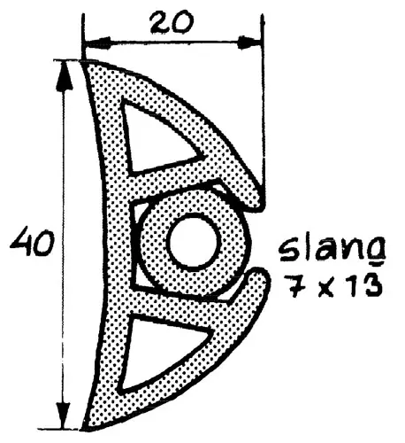 Rælingsliste RL40 12m