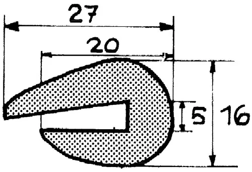 Rælingsliste RL61 12m