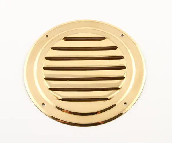 Ventilgæller rundt messing 125mm