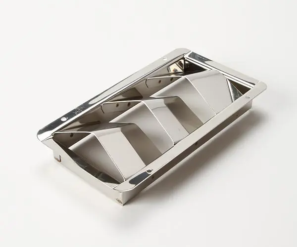 Ventilgæller 3 gæller rustfri 185mm