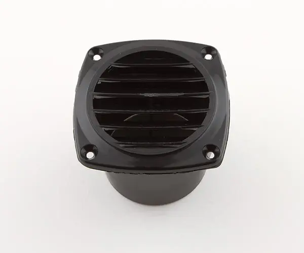 Ventilgæller plast sort 85x85mm