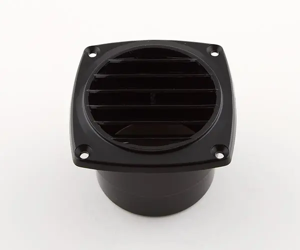 Ventilgæller plast sort 92x92mm