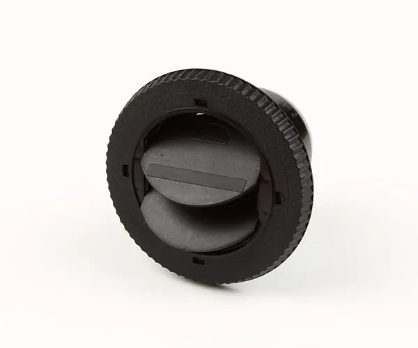 Indblæsningsventil 65mm sort