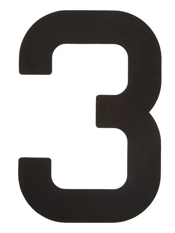 Sejlcifre 3, 23cm (optimist)