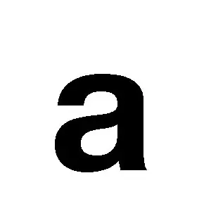 Reg-bokstav a 45mm Svart