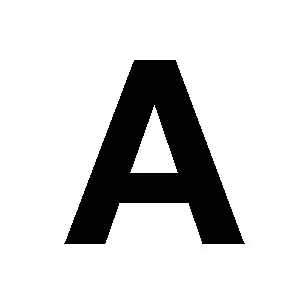 Reg-bokstav A 60mm Svart