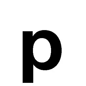 Reg-bokstav p 90mm Svart