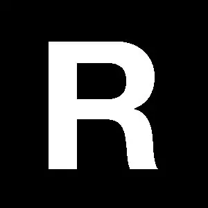 Reg-bogstav R 30mm hvid