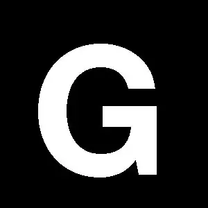 Reg-bogstav G 60mm hvid