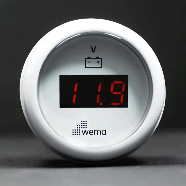 Voltmåler Wema digital hvid