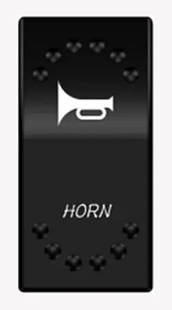 Knap/låg med symbol Signalhorn