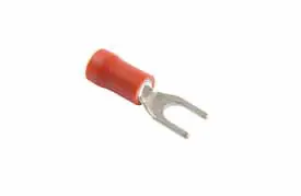 Gaffelkabelsko rød 4.3mm 10st