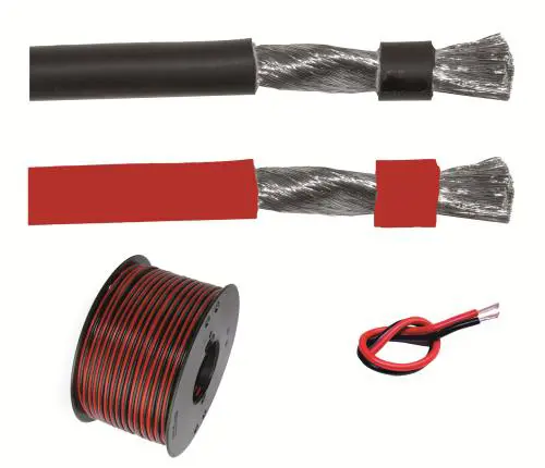 Minirulle sort/rød 4m 2x6mm2
