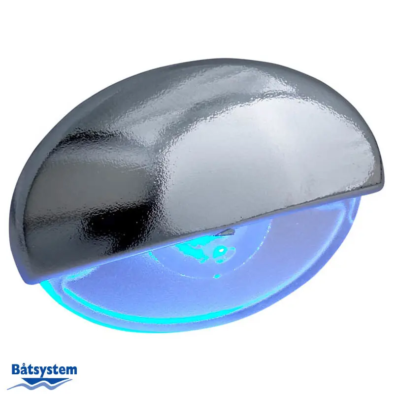 Bådsystem Steplight LED KROM blåt lys