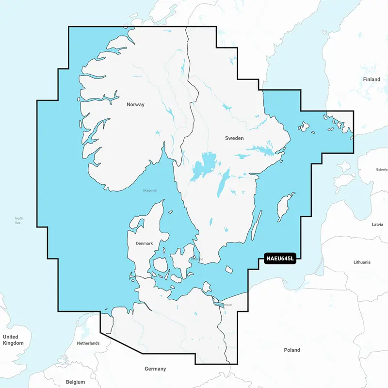 Navionics+ NAEU645L Skagerrak og Kattegat STOR