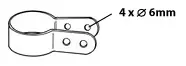 Bådsystem Rørklemme  32mm P1006