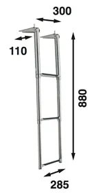 Bådsystem teleskopstige 3-trin BT70