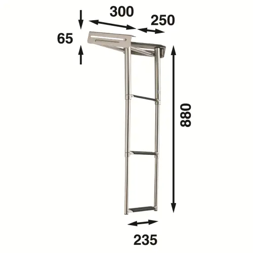 Bådsystem Kassettestige 3 trin BKT73-250
