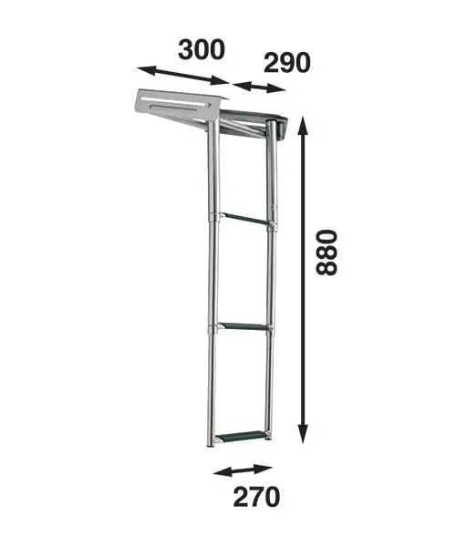 Bådsystem Kassettestige 3-trin BKT73