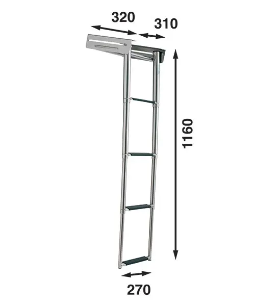 Bådsystem Kassettestige 4-trin BKT74