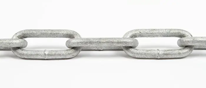 Kæde 10mm Langlænket, /m