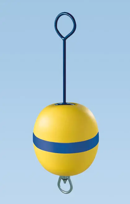 Bøje gul 40cm Lang ten (fyldt)