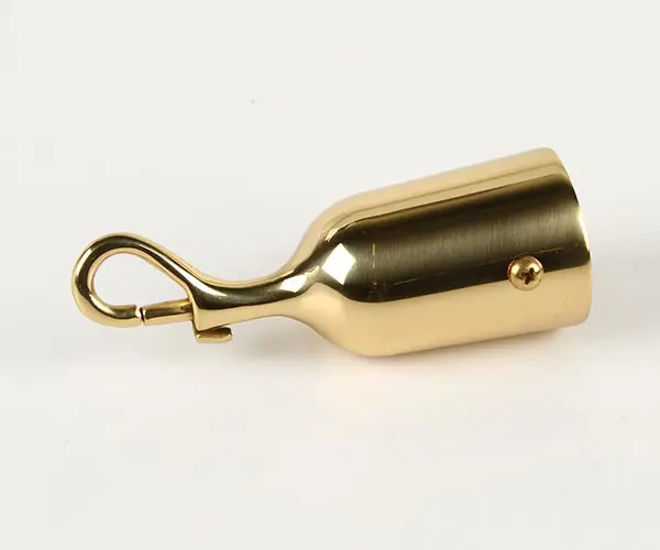 Endebeslag fjederkrog 36mm messing