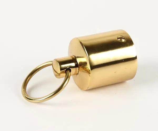 Endebeslag med ring 36mm messing