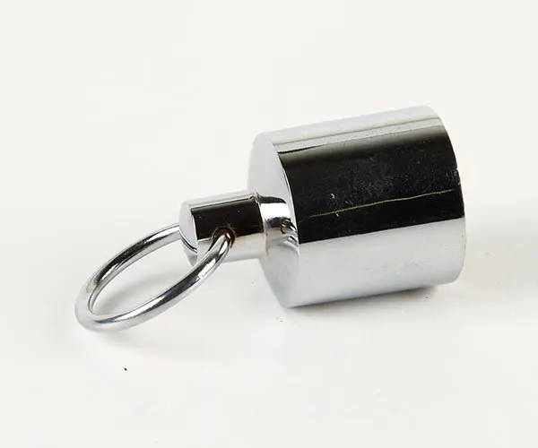 Endebeslag med ring 36mm krom
