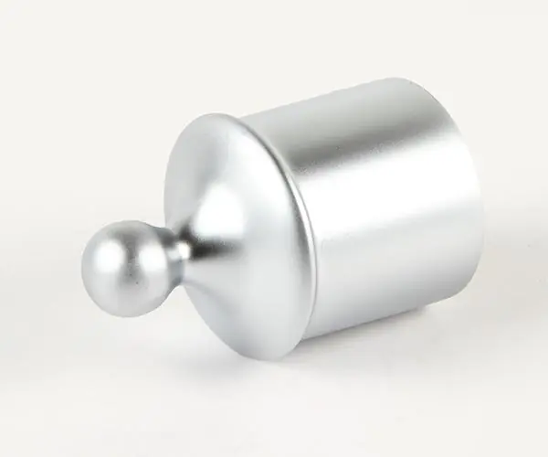Endebeslag med kugle 36mm matkrom