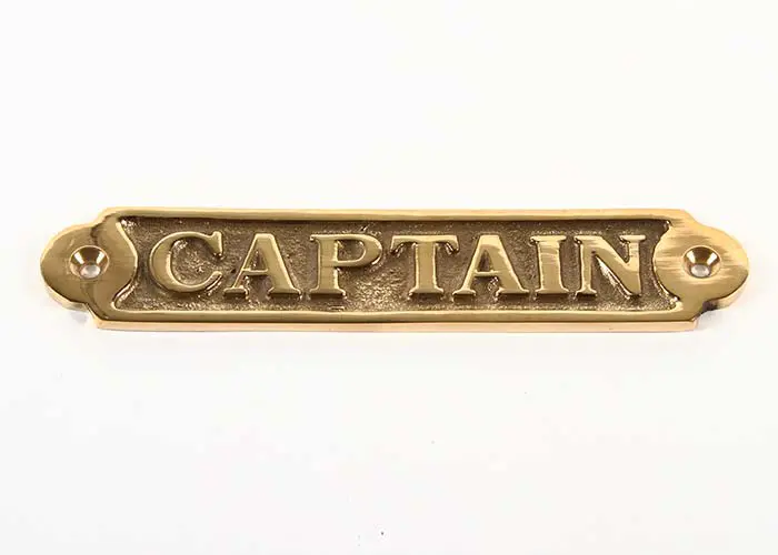 Messingsskilt Captain