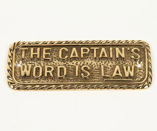 Messingsskilt Captains