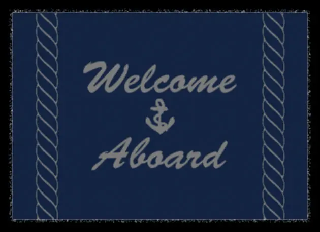 Dørmåtte Welcome Aboard