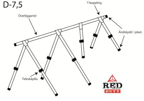 Red Duty dækstativ 7,5m