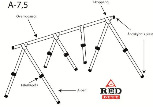 Red Duty A-Stativ 7,5m
