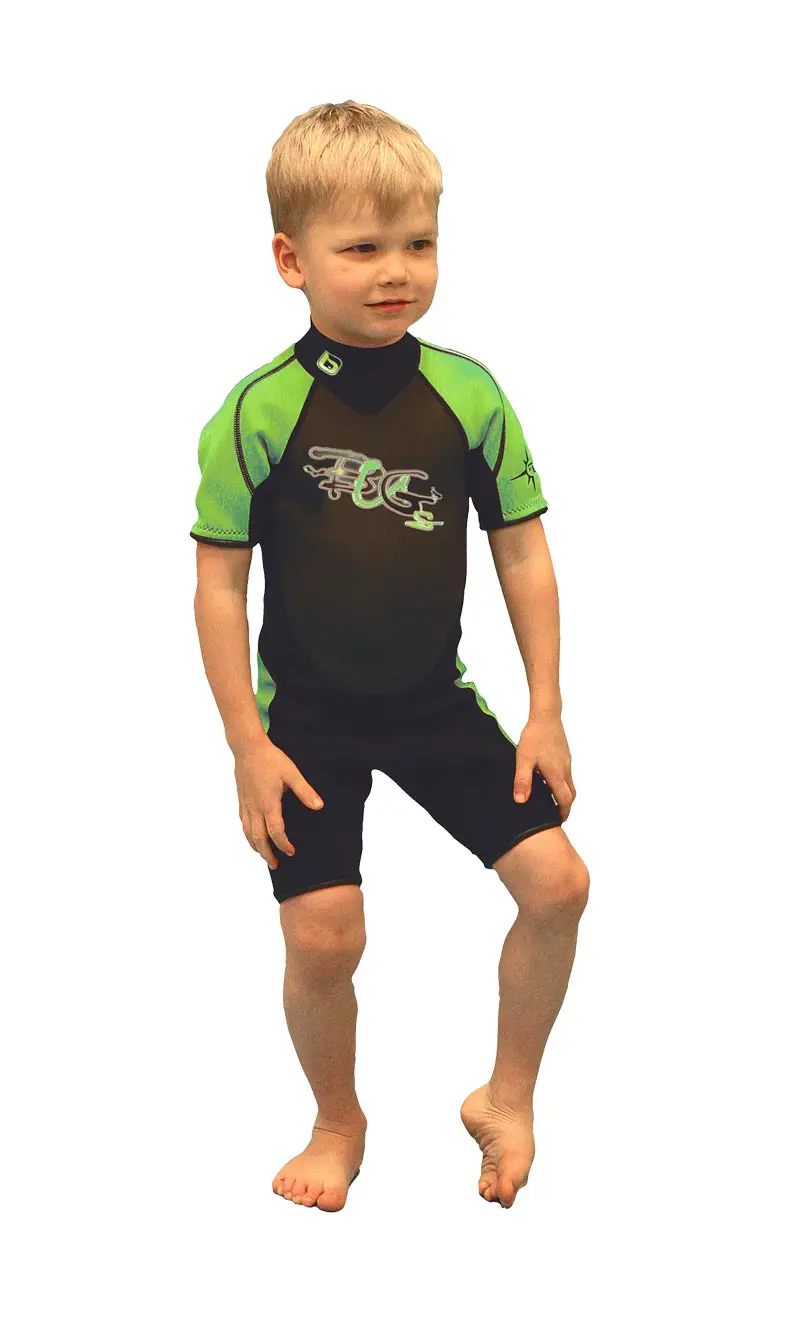 Våddragt Junior Base Shorty Lime/Sort stl. 115