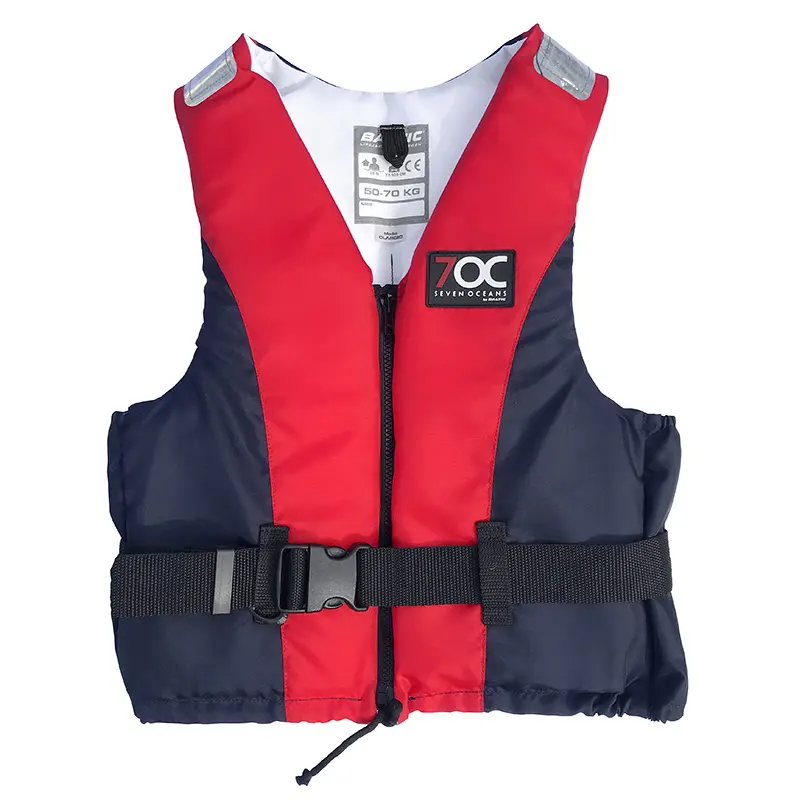 7OC flydevest rød/mørkeblå 50-70kg