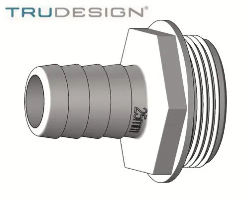 Product Image for Trudesign slangnippel/sockel rak 1 1/2" 38 mm