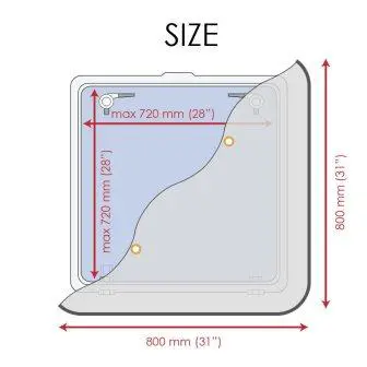 Product Image for Gardin med ventilation til luger- stor