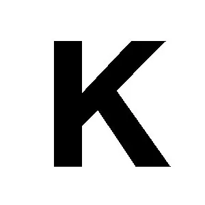 Product Image for Reg-bokstav k 30mm svart