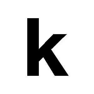 Product Image for Reg-bokstav k 30mm svart