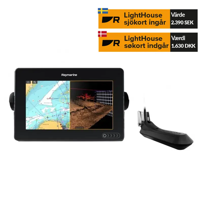 Product Image for Raymarine axiom+ 9" rv plotter, inkl rv-100 givare inkl lighthouse sjö