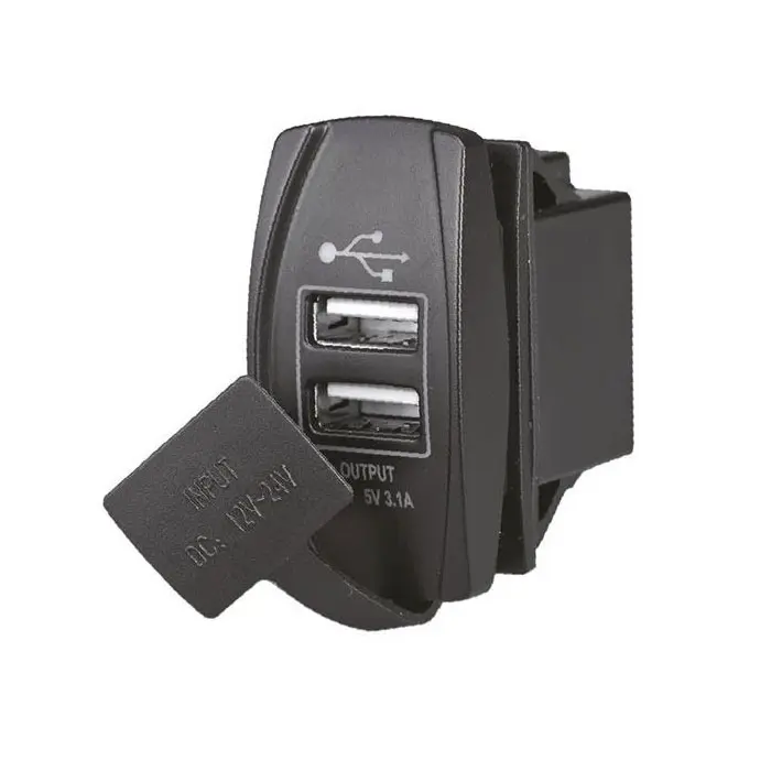 Product Image for Usb-udtag, dobbelt tilslutninger 1+2.1a 12/24v