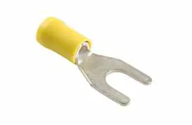 Product Image for Gaffelkabelsko gul 6.3mm 10st