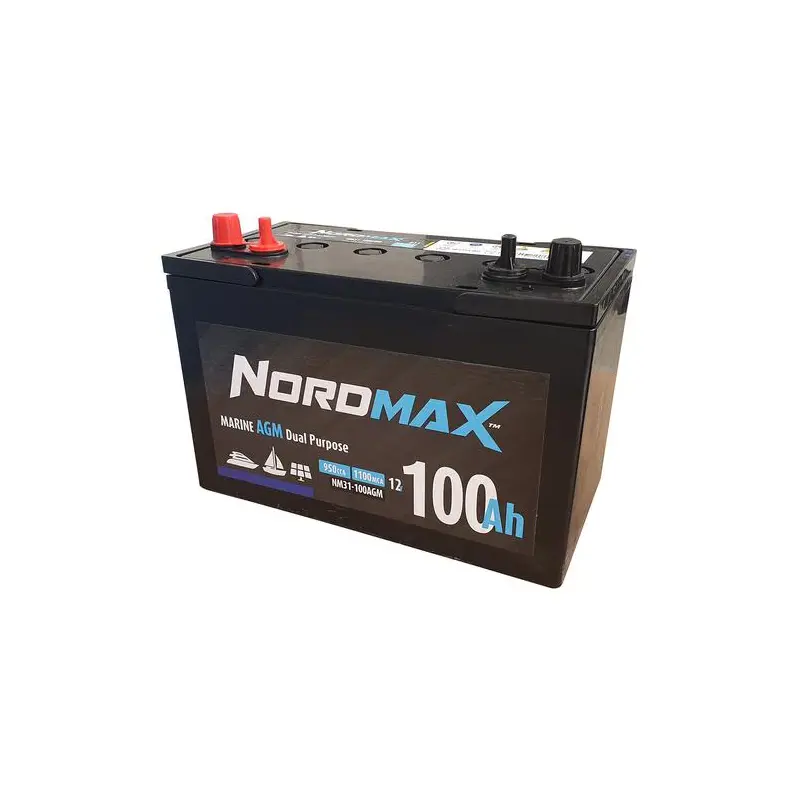Product Image for Nordmax agm marinebatteri dp 100ah