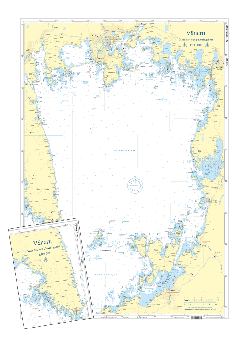 Product Image for Vänern översiktskort, falsat (vikt till a4-format)