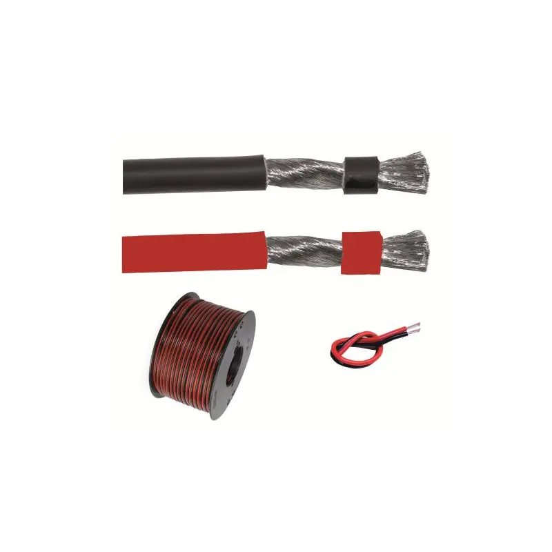 Product Image for Elkabel sort/rød – fortinnet minirulle 2x1,5 mm² 25 meter