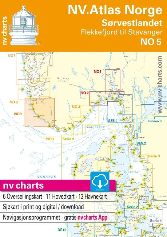 NO 5 NV.Atlas Norge Sørvestlandet Sør - Flekkefjord til Stavanger